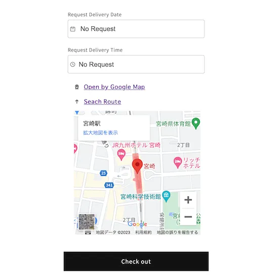 Display Google map in notes field