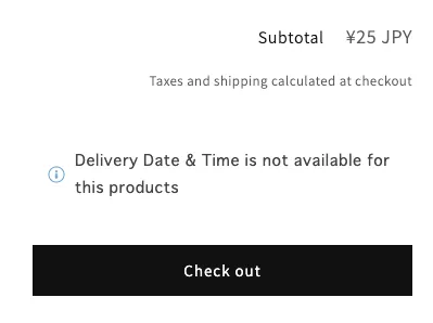 Hide delivery date and time widget for each product